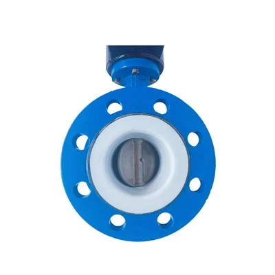 D341F Flange Soft Seal Katup Kupu-Kupu Berjajar PTFE