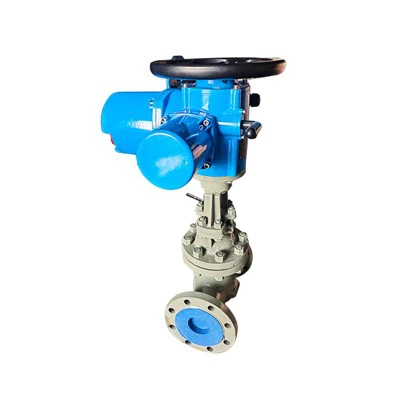 Aktuator Bermotor Wcb Dengan Katup Gerbang Air Duduk